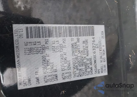 2014 Nissan Pathfinder Platinum from USA, damaged, VIN 5N1AR2MN5EC632764